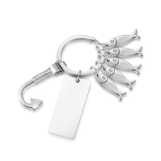 Custom Stainless Steel Keychain with Fish