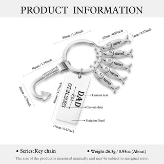 Custom Stainless Steel Keychain with Fish