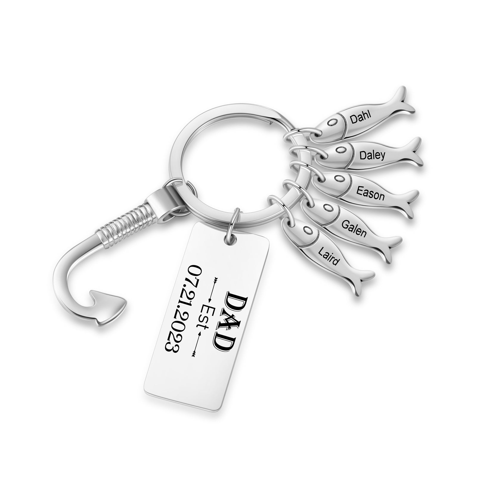 Custom Stainless Steel Keychain with Fish