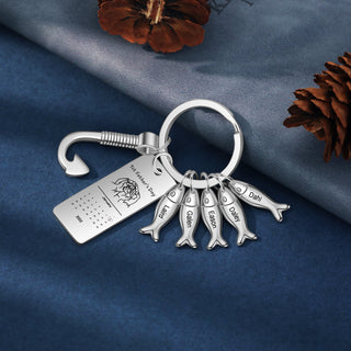 Custom Stainless Steel Keychain with Fish