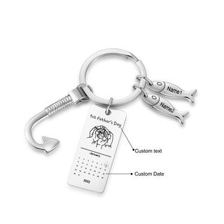 Custom Stainless Steel Keychain with Fish