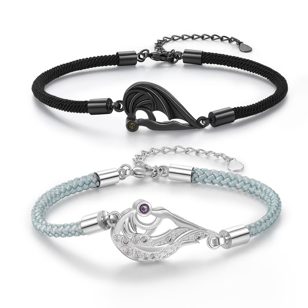 Custom Heart Coupple Bracelet