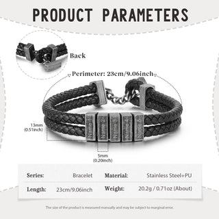 Custom Men Leather Bracelet