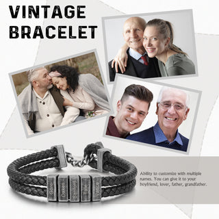 Custom Men Leather Bracelet