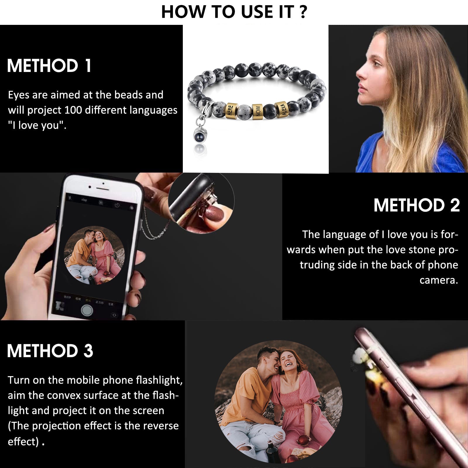 Custom Photo Projection Bracelet