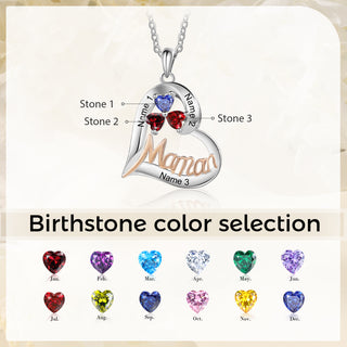 Custom Heart Necklace with Mama