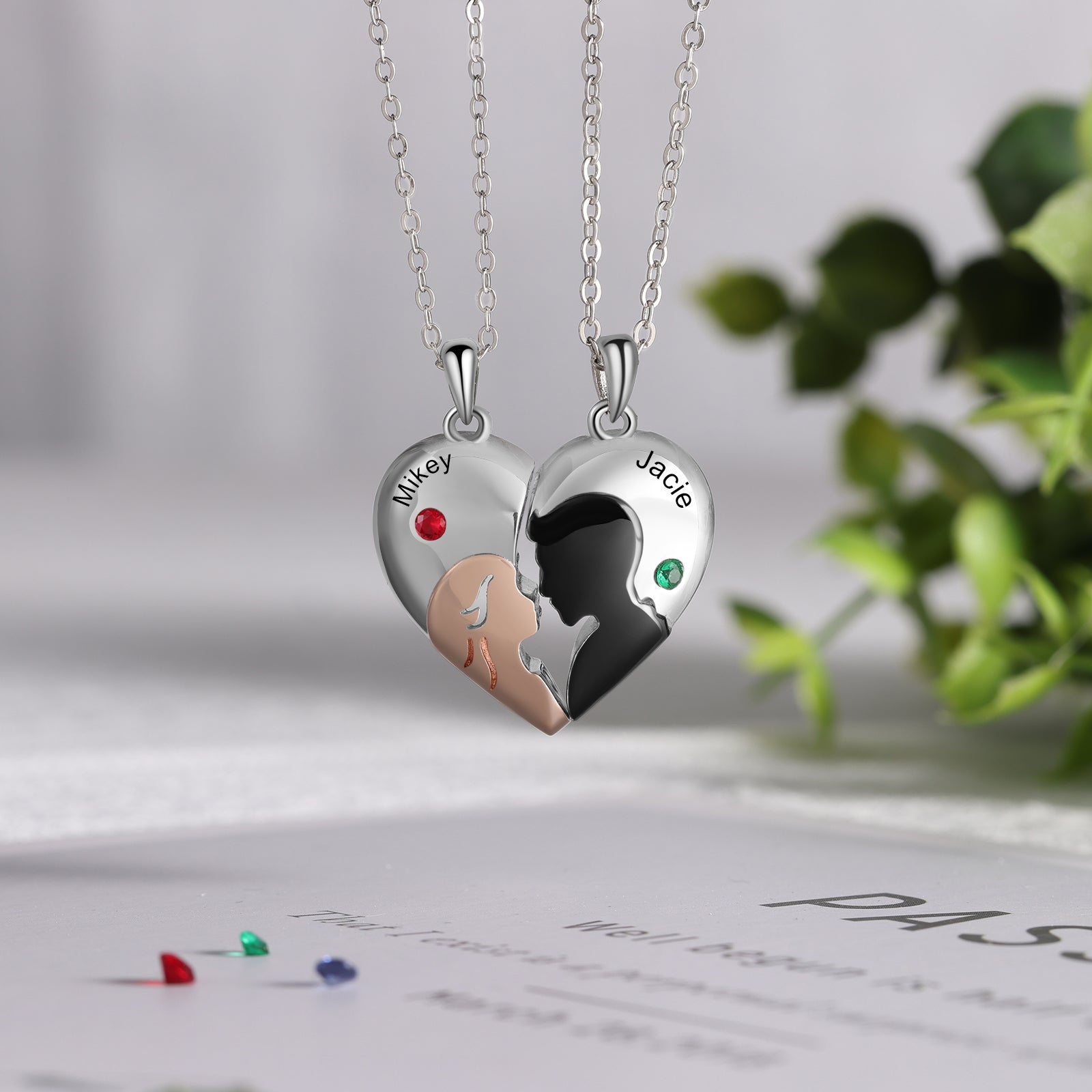 Custom Heart Broken Couple Bracelet