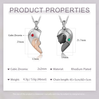 Custom Heart Broken Couple Bracelet