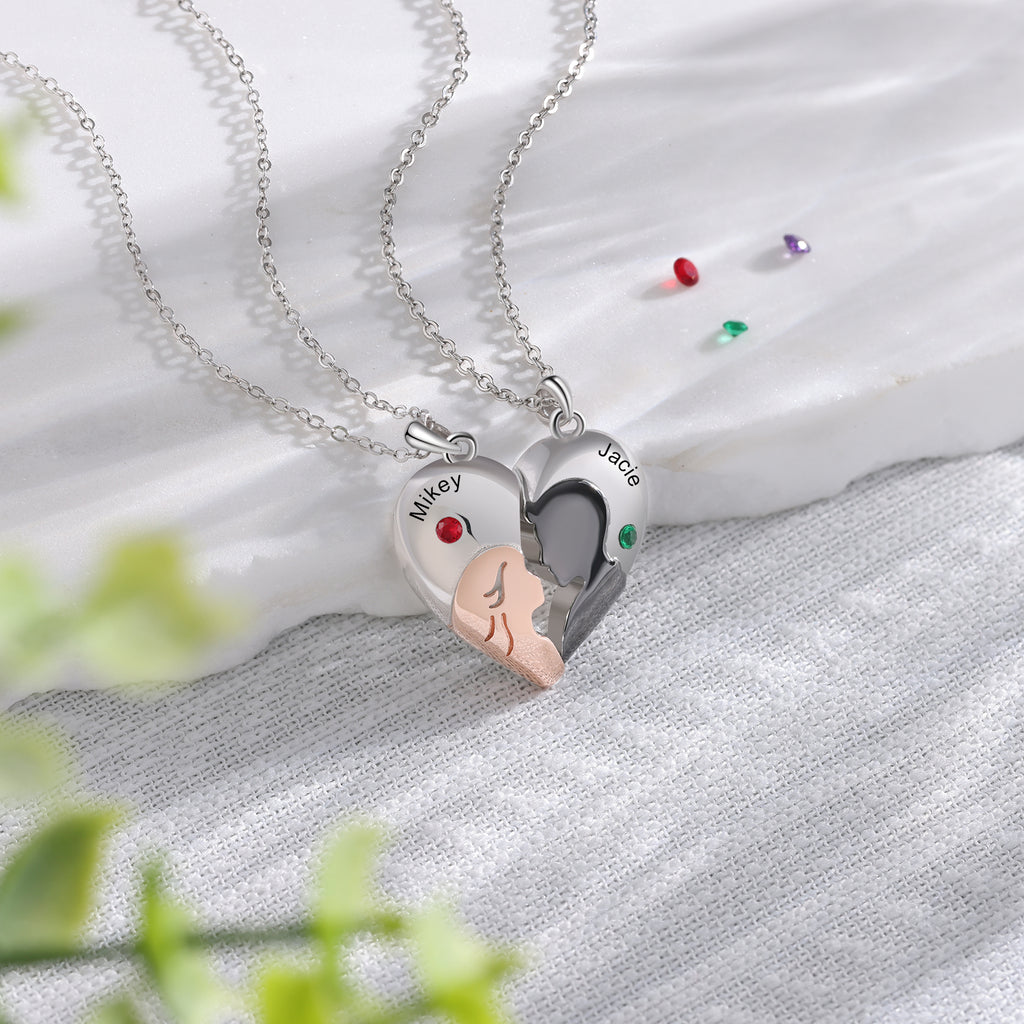 Custom Heart Broken Couple Bracelet