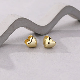 925 Sterling Silver Heart Shaped Earrings
