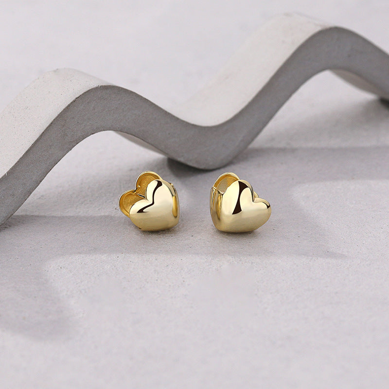 925 Sterling Silver Heart Shaped Earrings