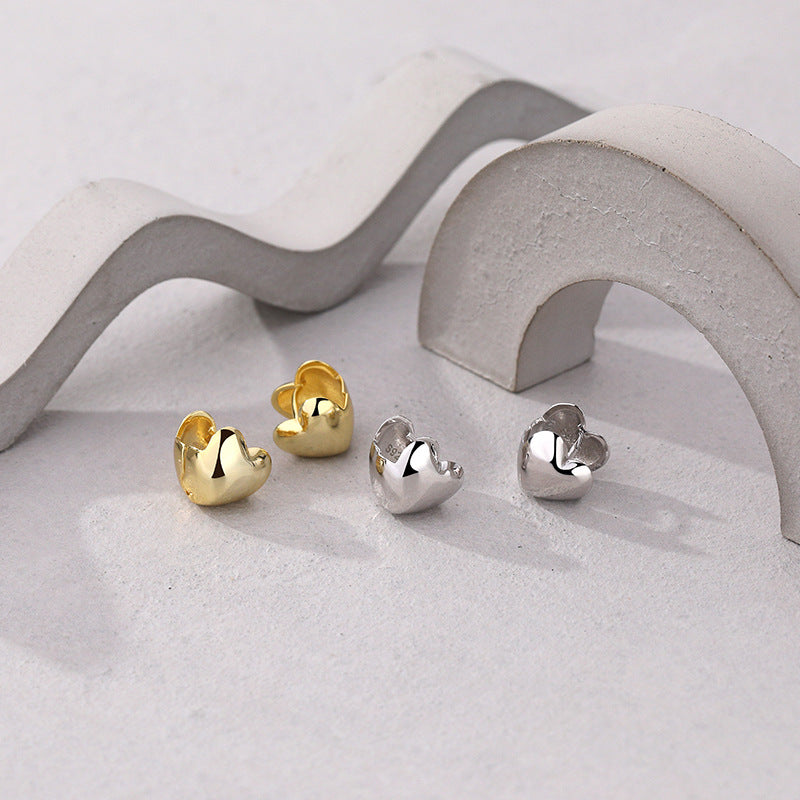 925 Sterling Silver Heart Shaped Earrings