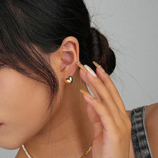 925 Sterling Silver Heart Shaped Earrings