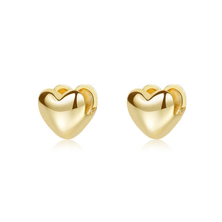 925 Sterling Silver Heart Shaped Earrings