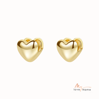925 Sterling Silver Heart Shaped Earrings