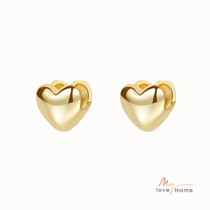 925 Sterling Silver Heart Shaped Earrings