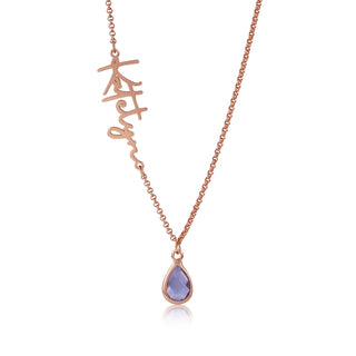 Custom Birthstone Drop Necklace