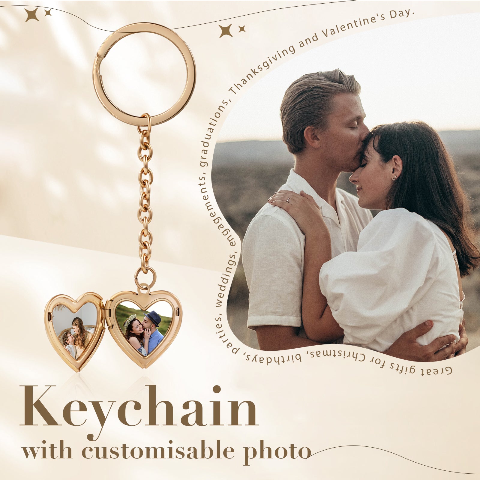 Custom Heart Keychain