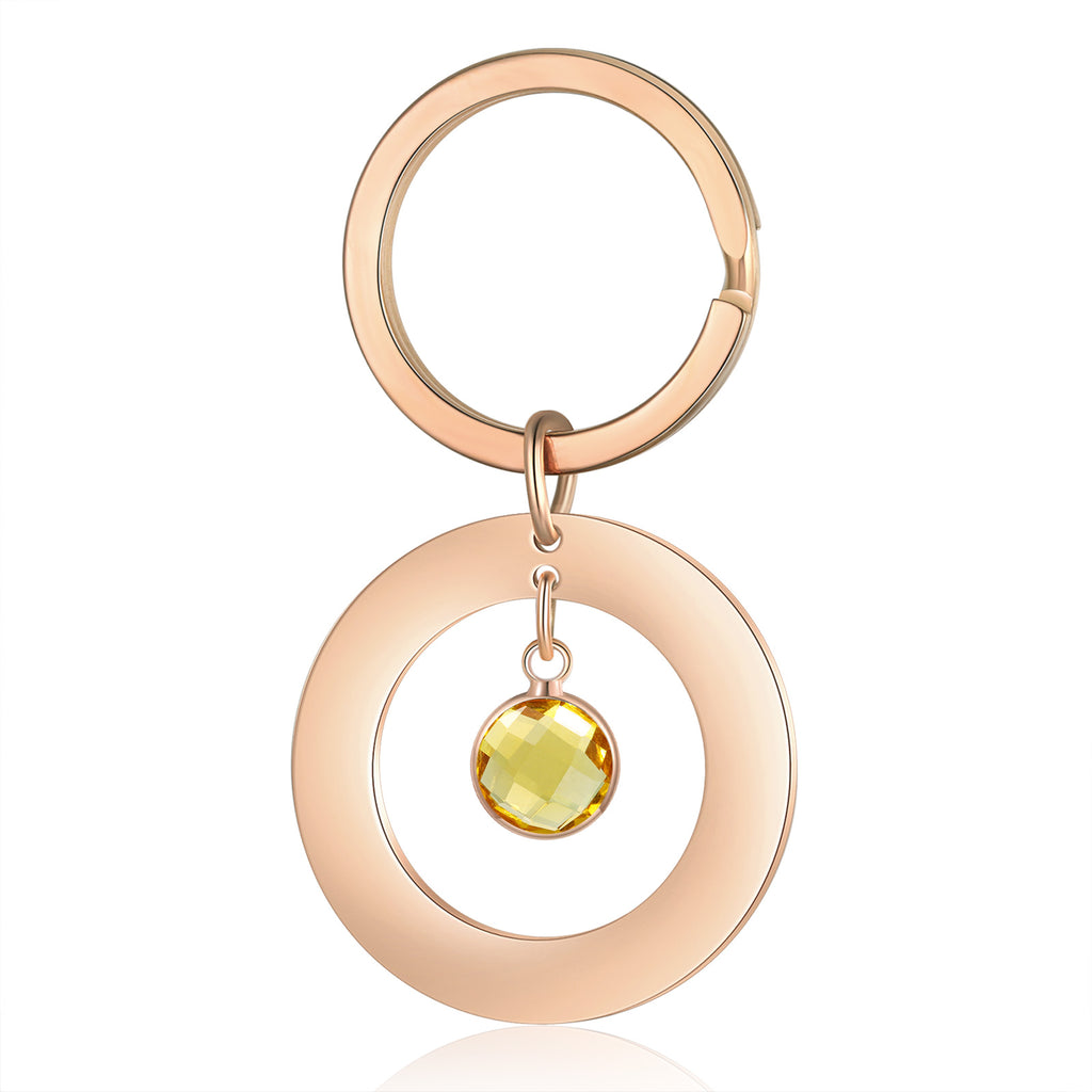 Custom Birthstone Keychain