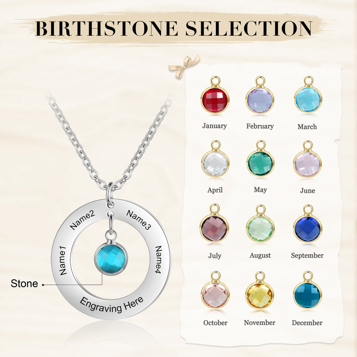 Custom Birthstone Necklace