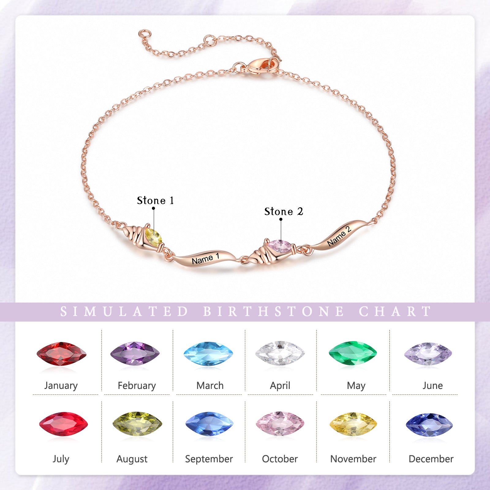 Custom Birthstone Bracelet