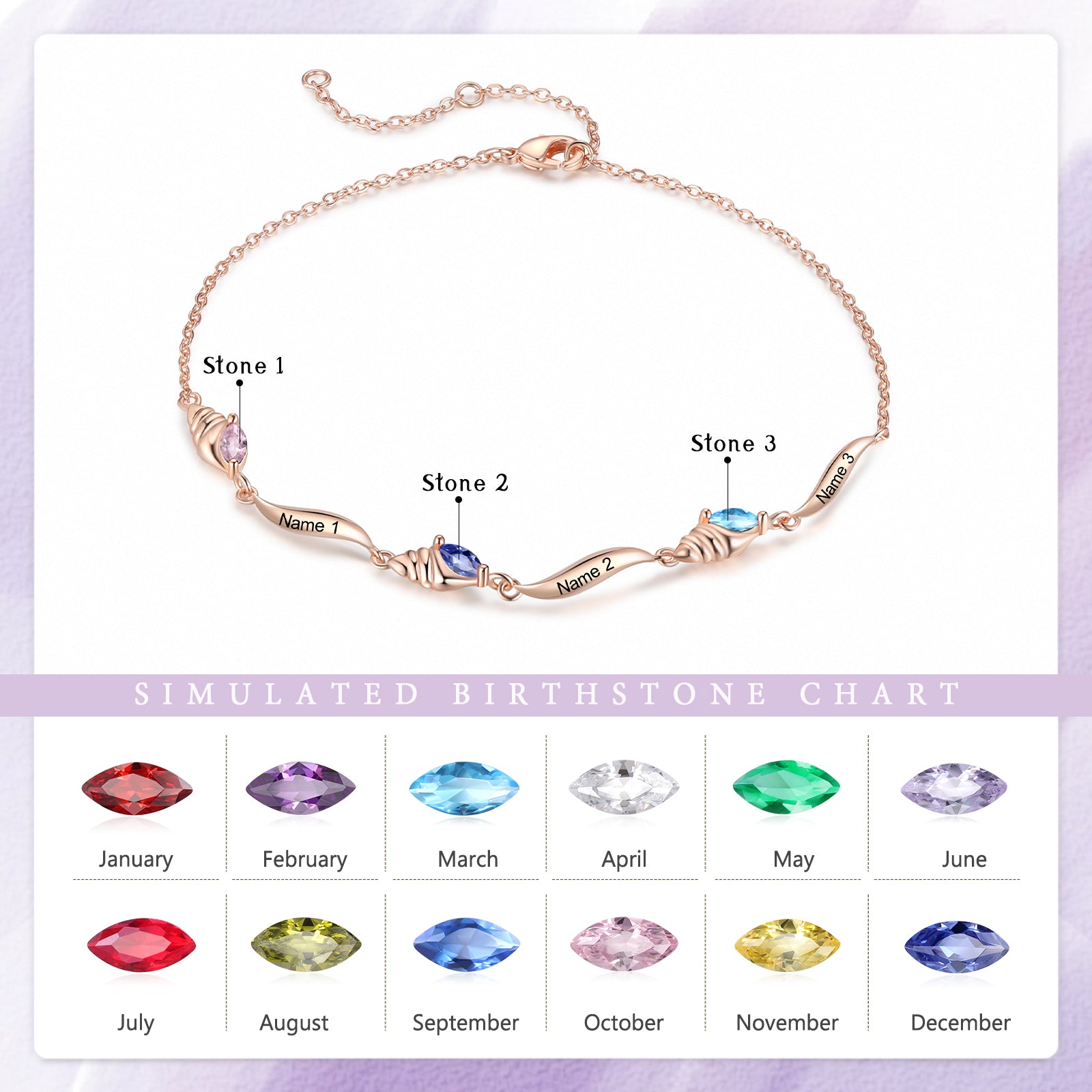 Custom Birthstone Bracelet