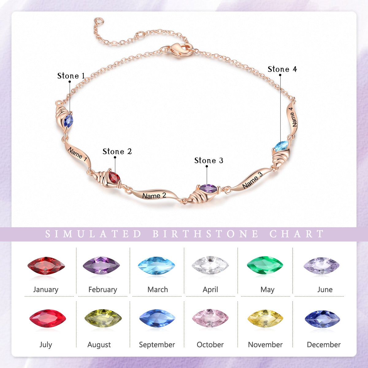 Custom Birthstone Bracelet