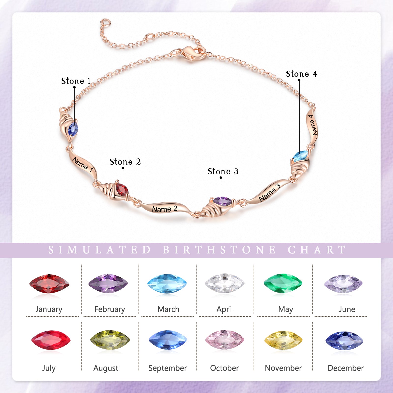 Custom Birthstone Bracelet