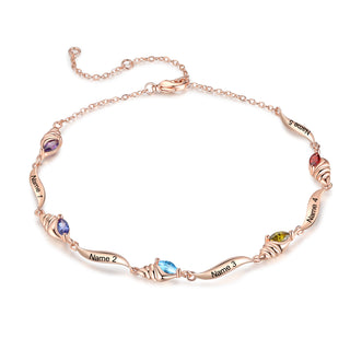 Custom Birthstone Anklet
