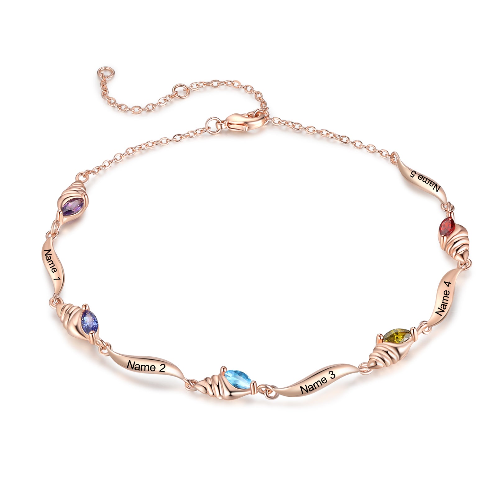 Custom Birthstone Anklet