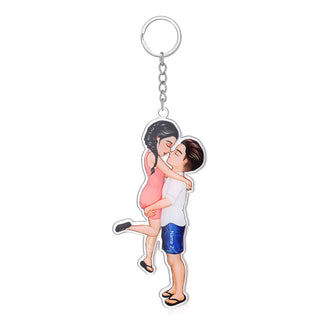 Custom Couple Keychain