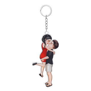Custom Couple Keychain