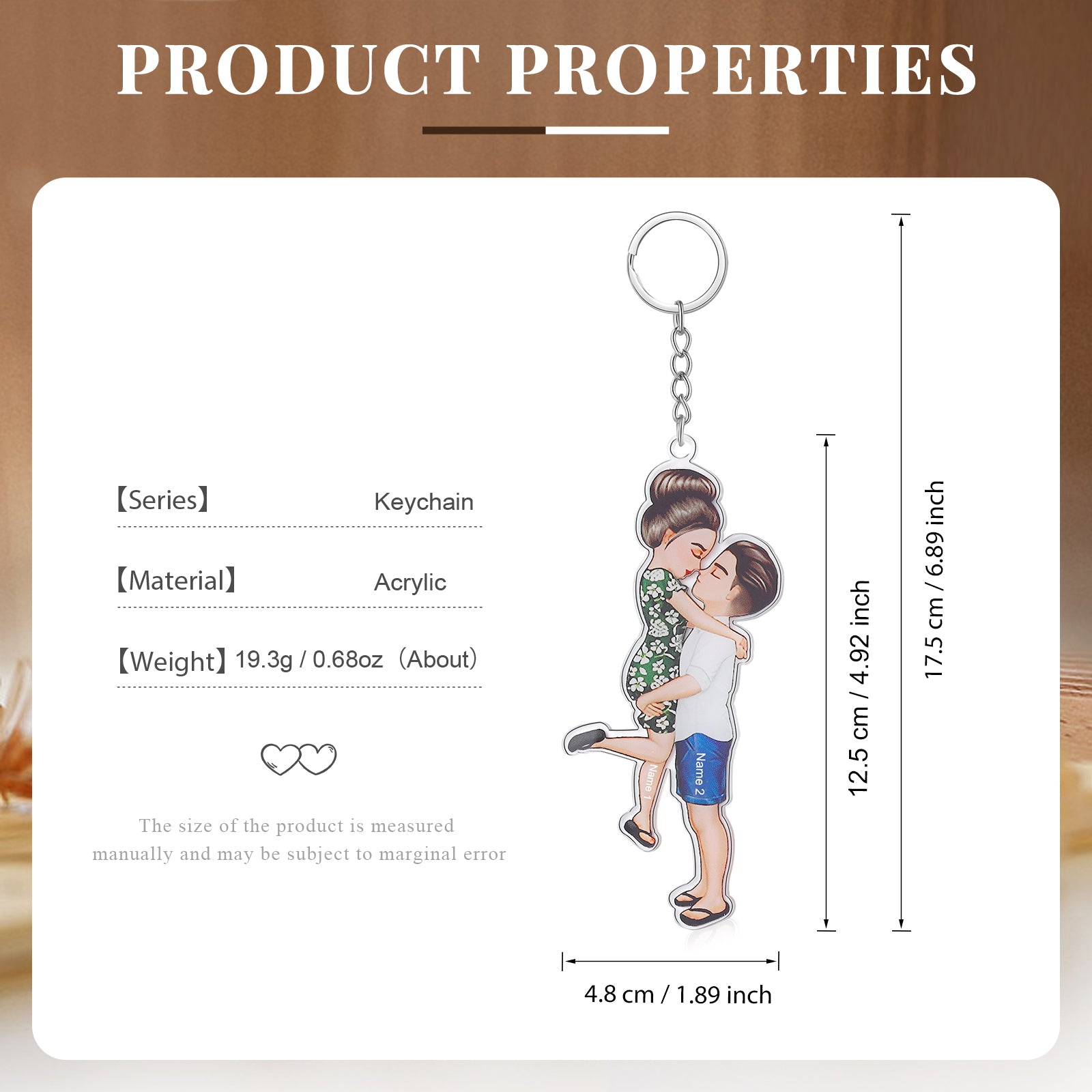Custom Couple Keychain