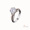 925 Sterling Silver Moissanite Ring