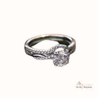925 Sterling Silver Moissanite Ring