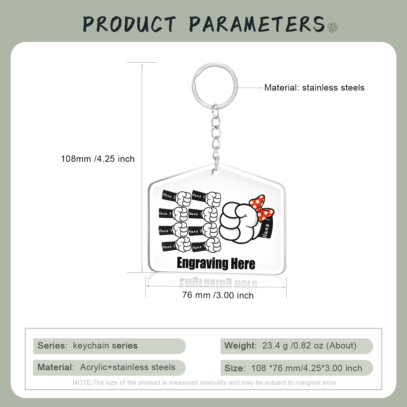 Stainless Steel Custom Name Keychain