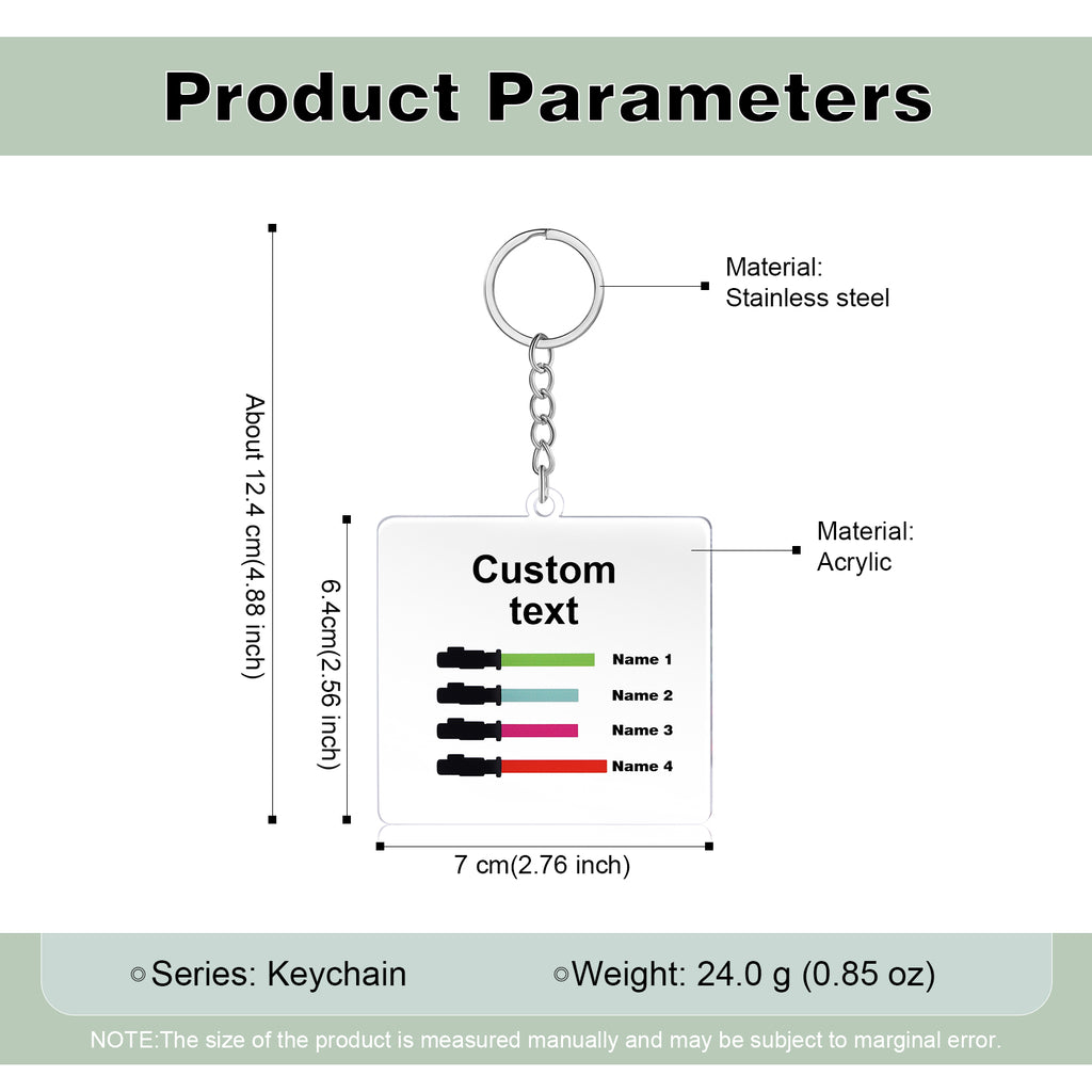 Custom Square Keychain