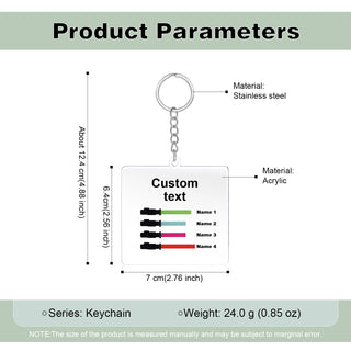 Custom Square Keychain