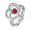 Custom Heart Birthstone Ring