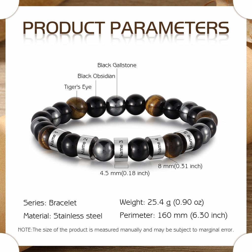Custom Volcanic Stone Bracelet