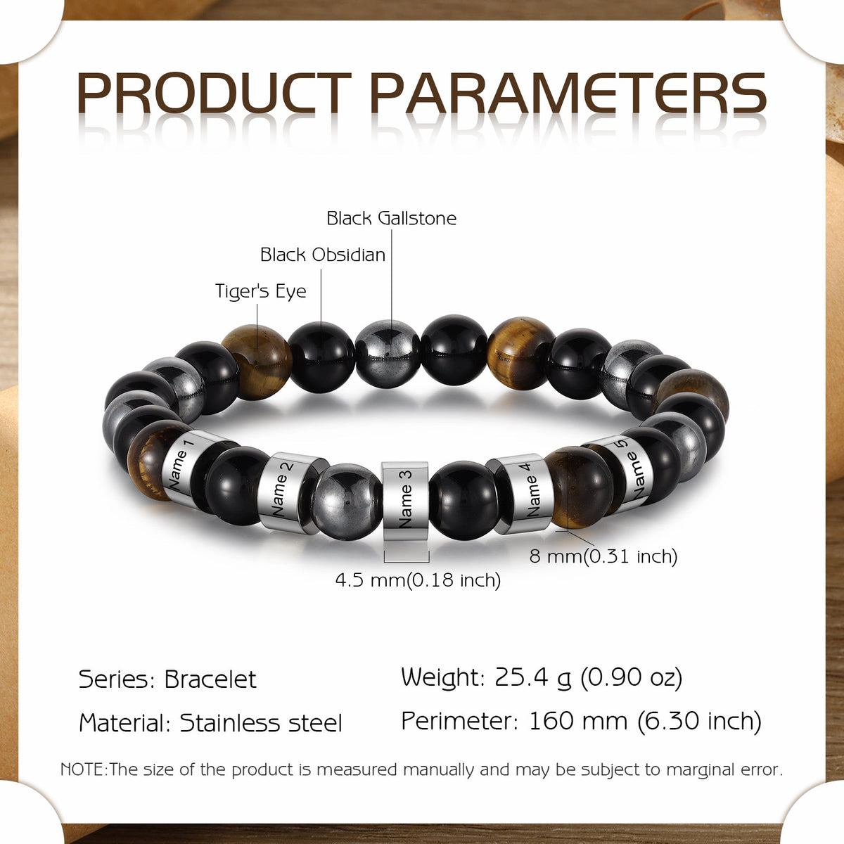 Custom Volcanic Stone Bracelet