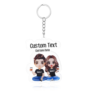 Custom Couple Keychain