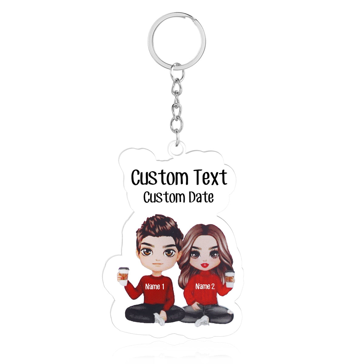 Custom Couple Keychain
