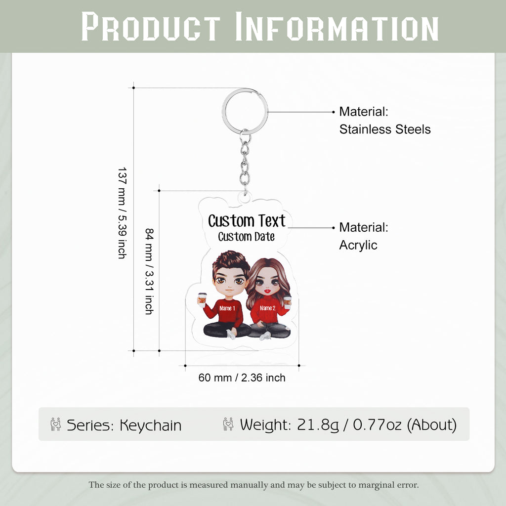 Custom Couple Keychain