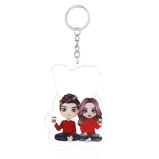 Custom Couple Keychain