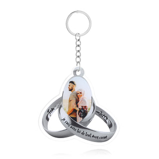 Custom Name Photo Keychain