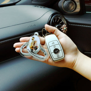 Custom Name Photo Keychain