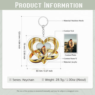 Custom Name Heart Keychain