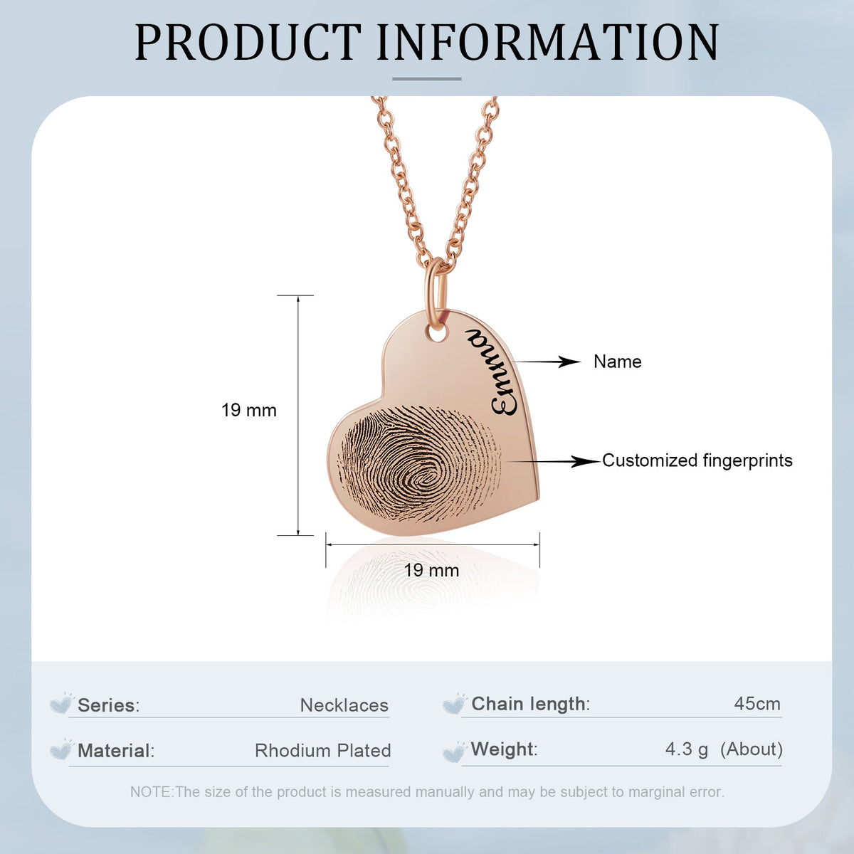 Custom Heart Shaped Necklace