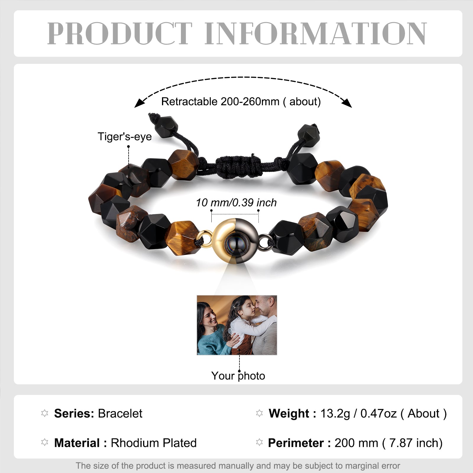 Custom Projection Bead Bracelet